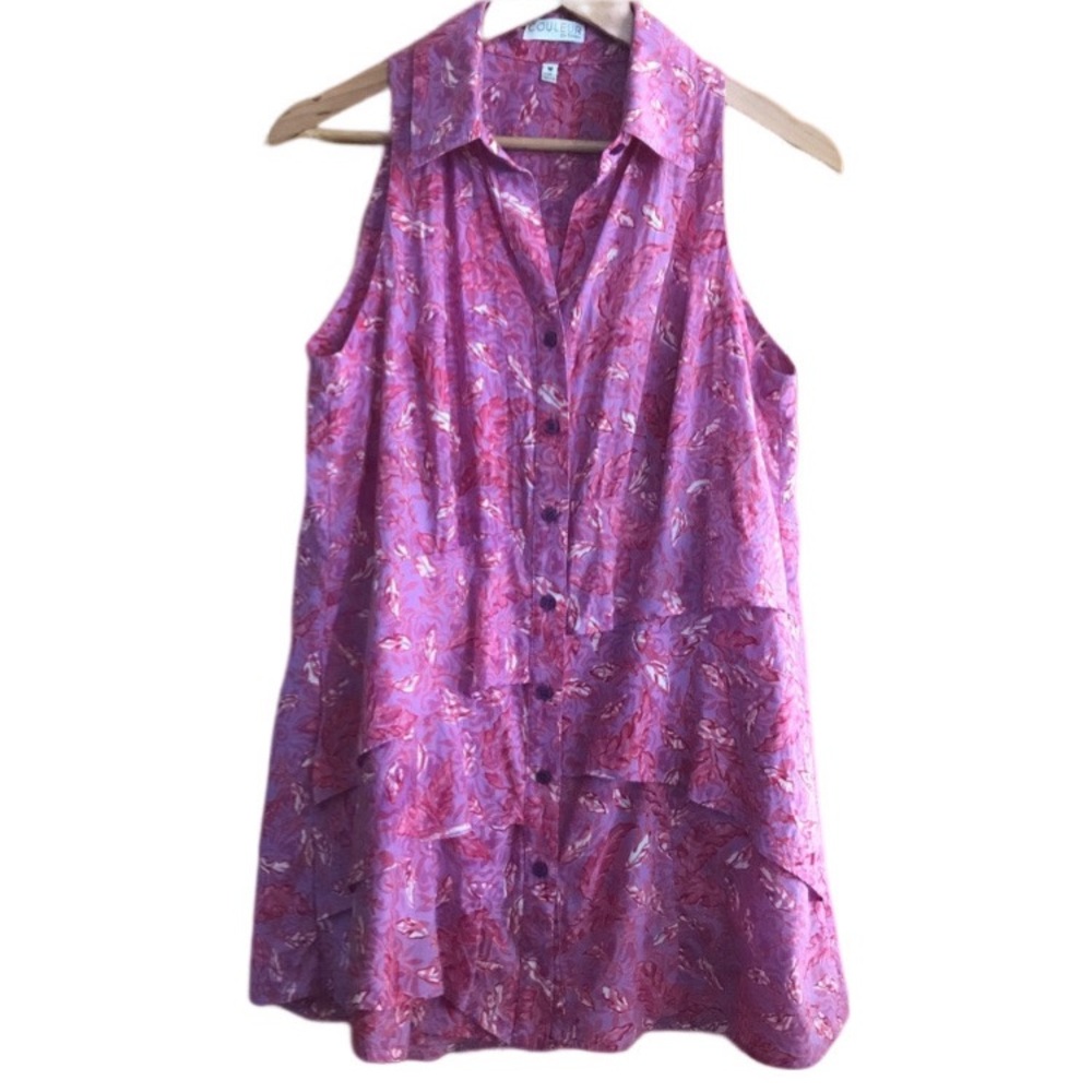 Couleur by Finley M flutter dress pink purple red Size Medium